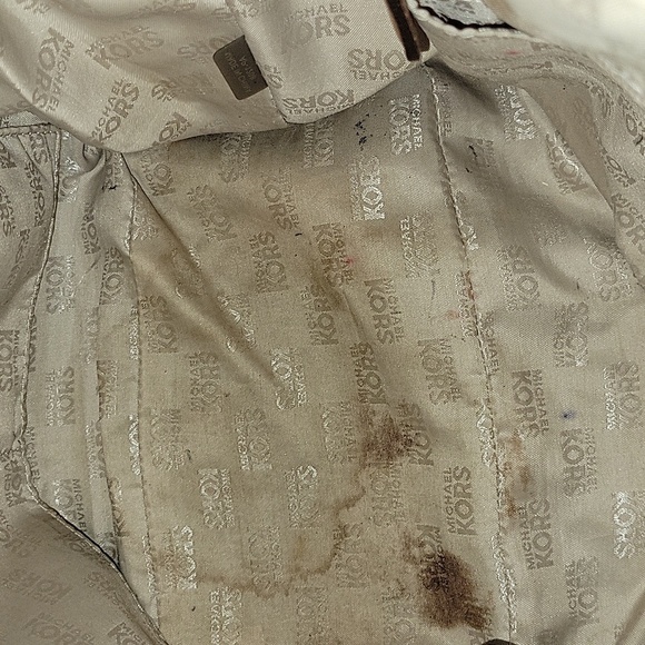 Michael Kors Brown Leather Satchel Shoulder Bag Hobo Tote - Picture 12 of 16